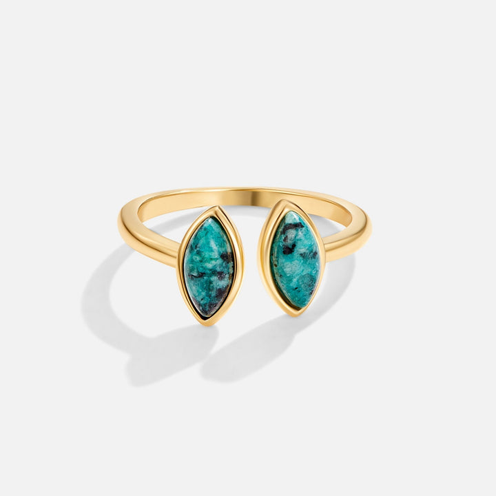 Umhüllender Ring aus grünem Jade