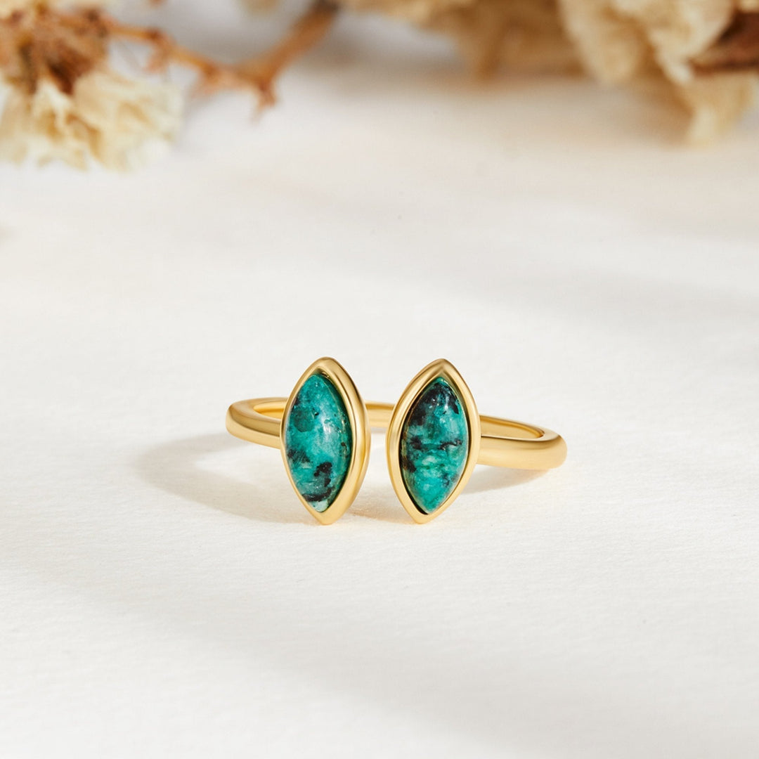Umhüllender Ring aus grünem Jade