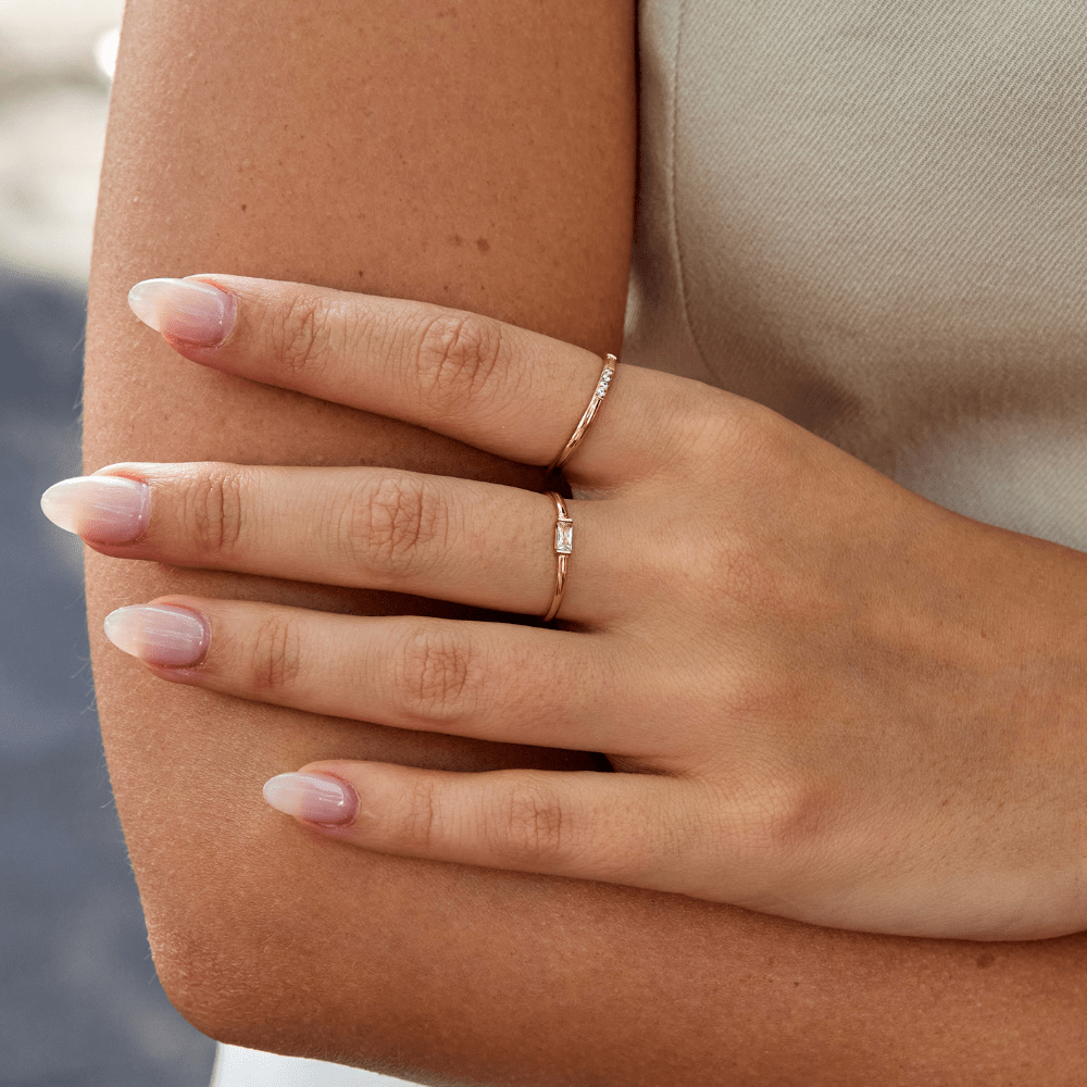 Bague Leonore aus Baguette-Kristall