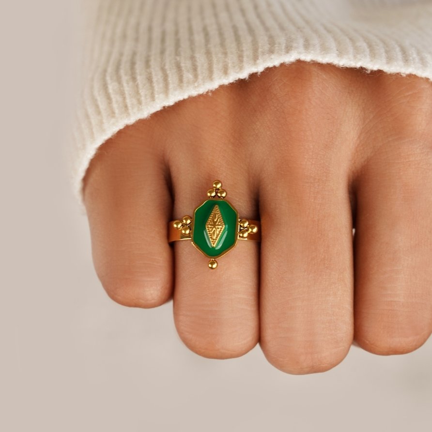 Geometrischer Vintage-Ring Marina