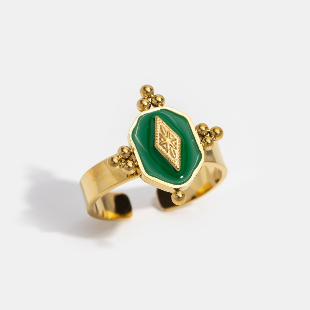 Geometrischer Vintage-Ring Marina
