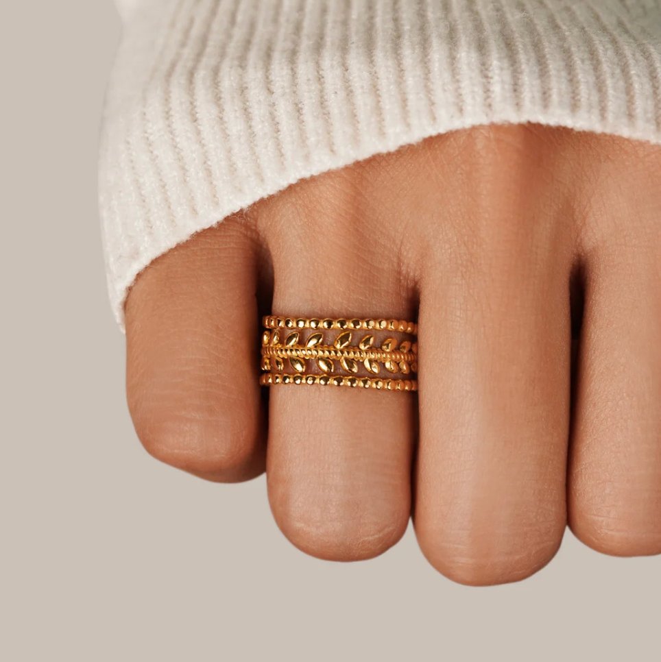 Bague Marissa mit überlagertem Blattgold