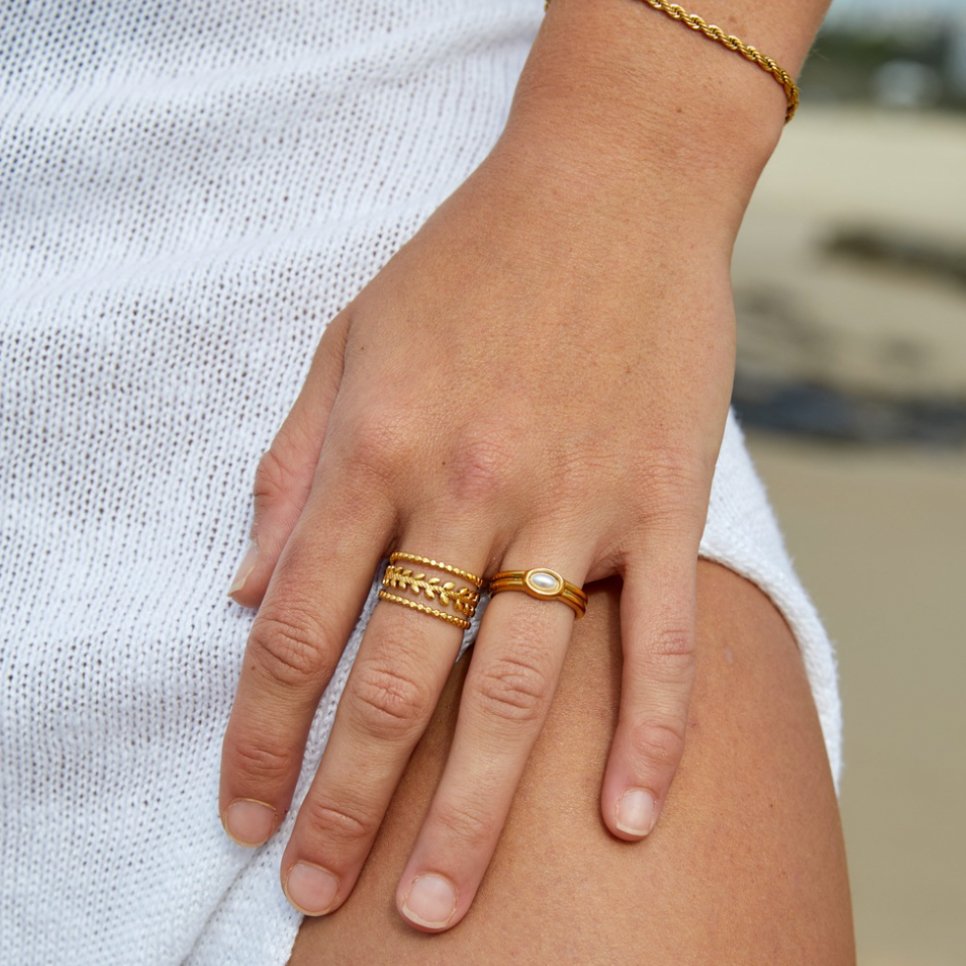 Bague Marissa mit überlagertem Blattgold