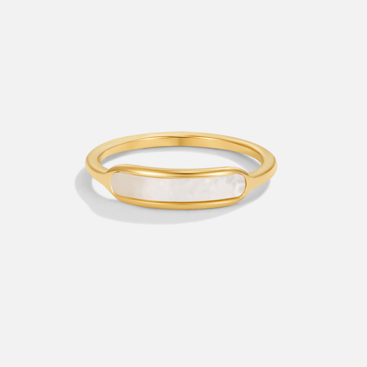 Maya Ring Perle Weiß