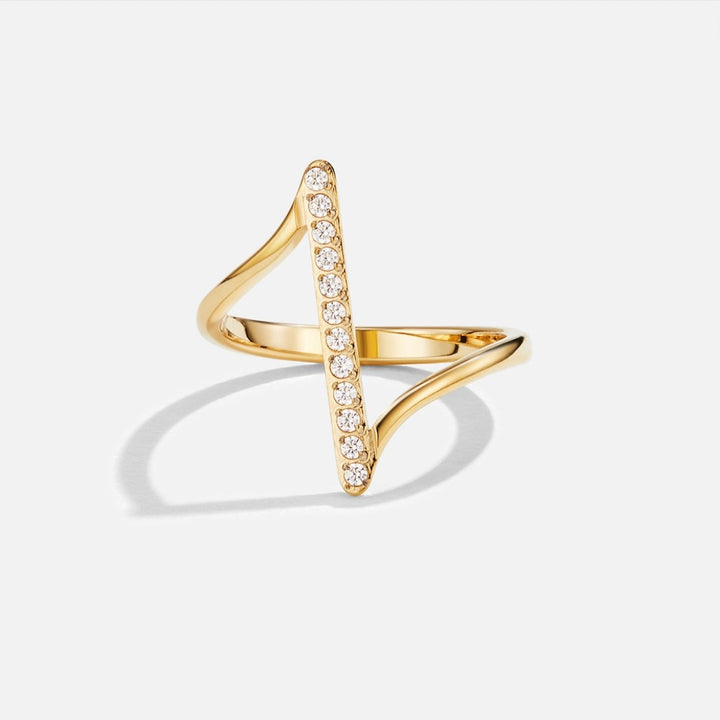 Verzierte Goldring Mila