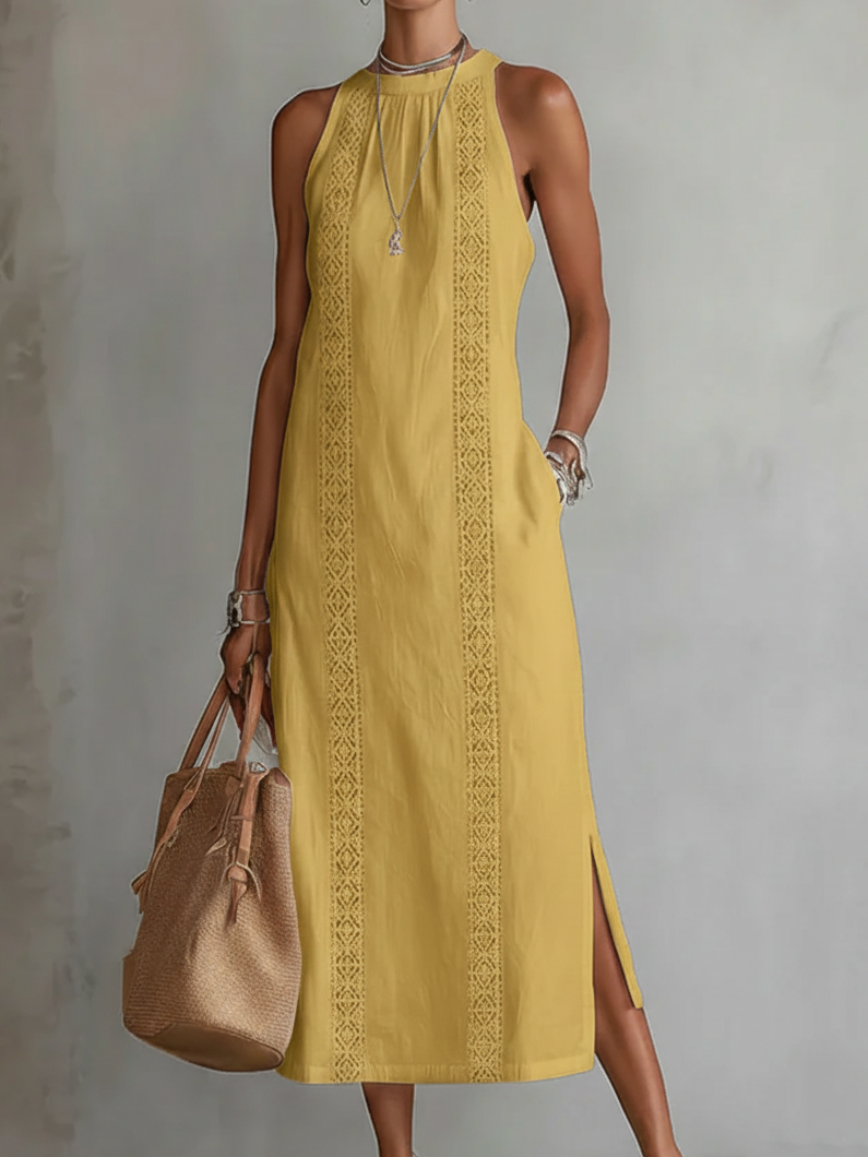 JIMENA | MIDI-KLEID AUS LEINEN