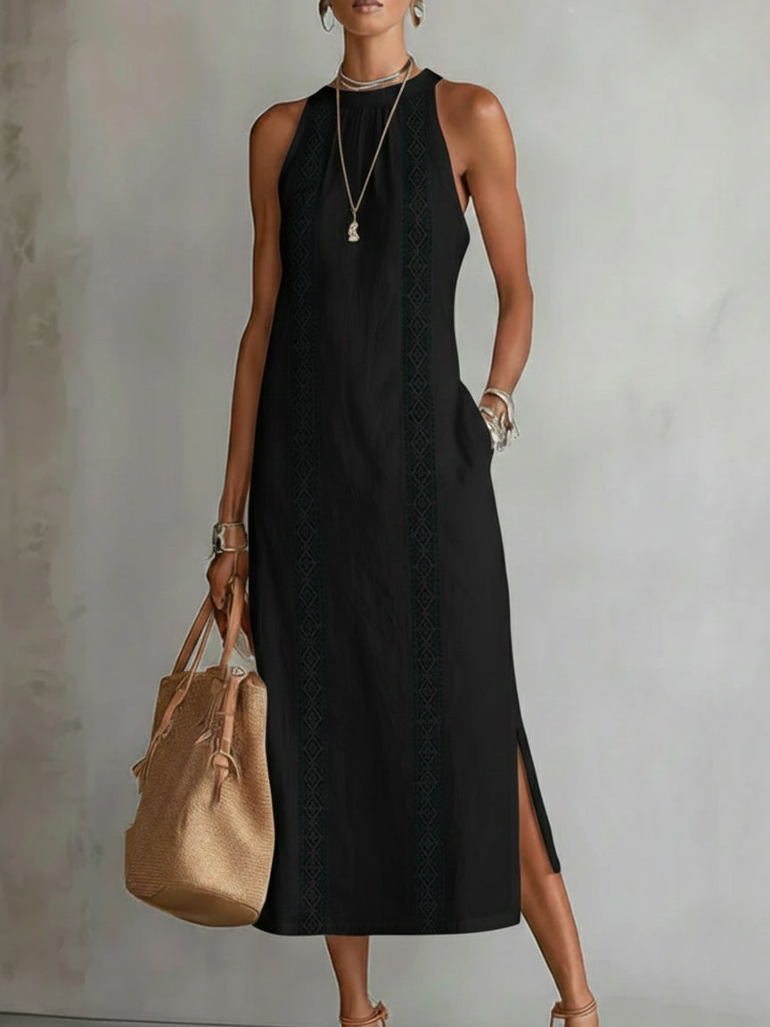 JIMENA | MIDI-KLEID AUS LEINEN