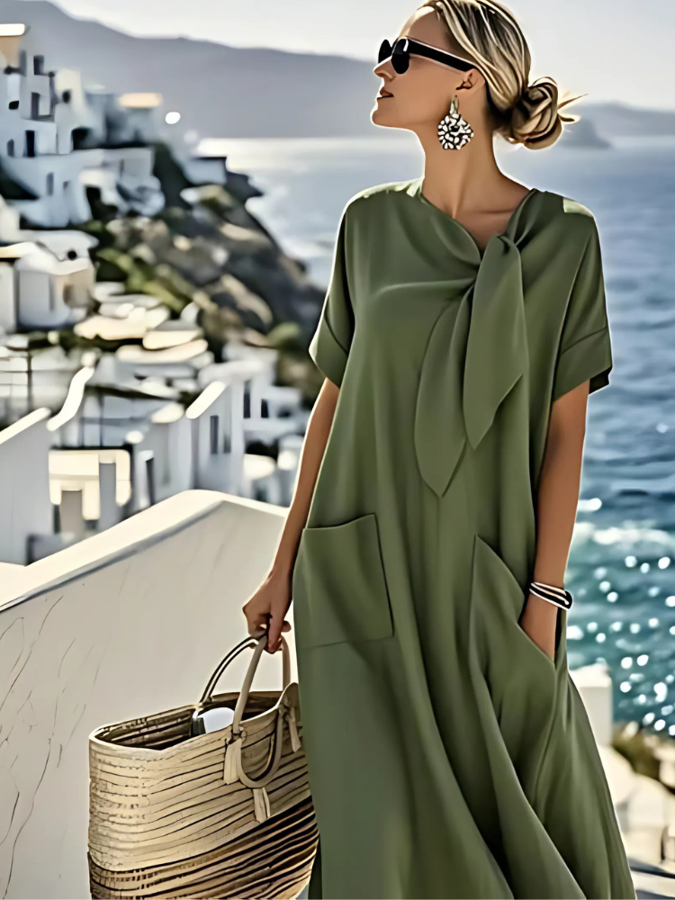 Ella™ Elegantes Kleid mit praktischen Taschen