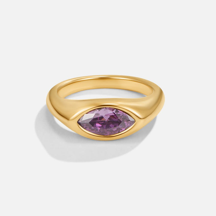 Ring aus violettem Arizona-Kristall