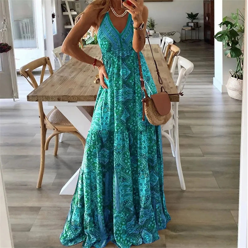 Gweneth - Boho Ärmelloses Kleid