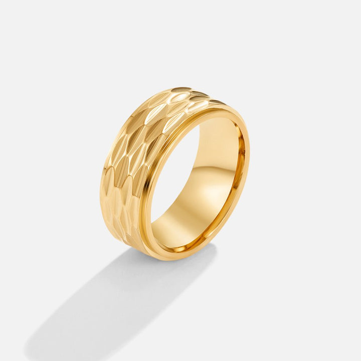 Goldring mit großen Körnern Rene