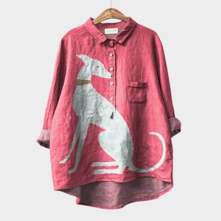 Palmira™ | Zeitlose Leinenbluse mit Muster