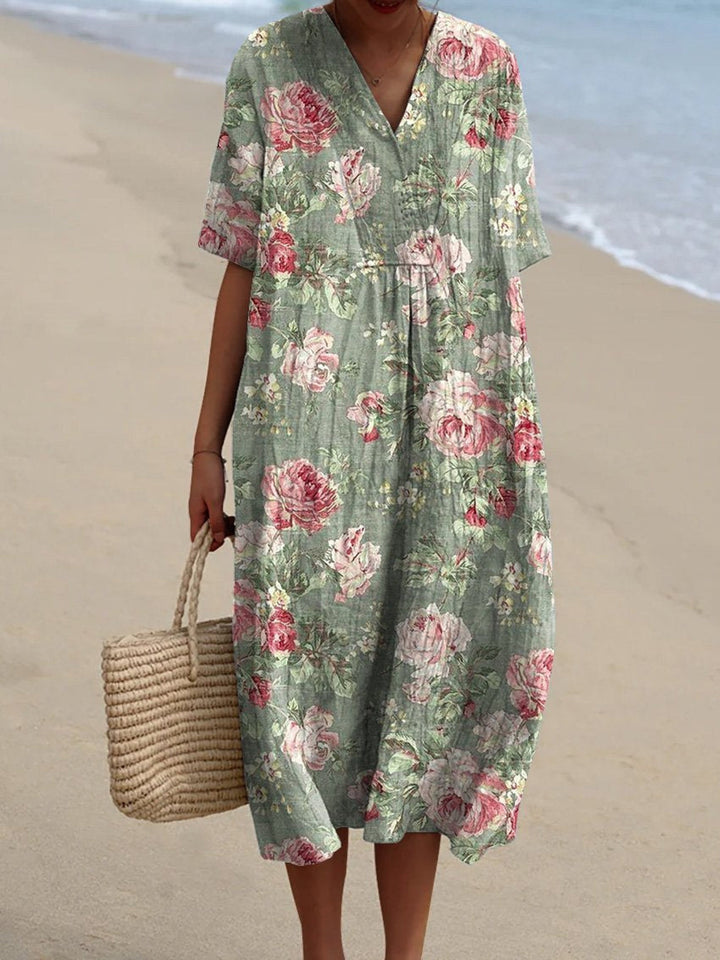 Lina - Retro Floral Dress