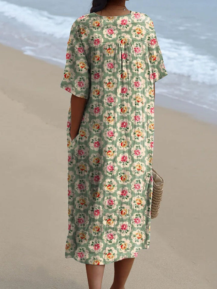 Femke - Retro Floral Dress